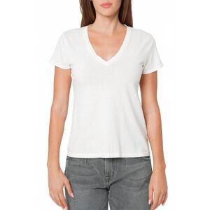 NEW NOEND women's v neck top in white